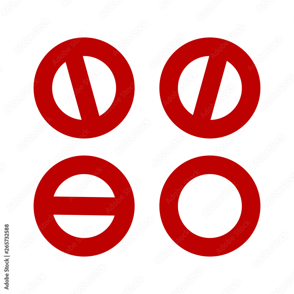 A stop sign is prohibited. Vector illustration on white background A stop sign is prohibited. Vector illustration on white background