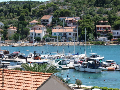 boats in the harbor photo