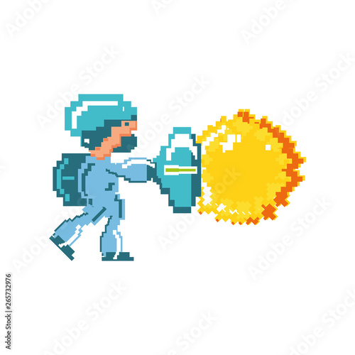 video game warrior with fire ball