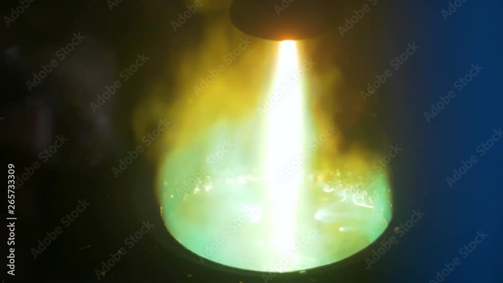 Melting metal in a large plasma furnace
