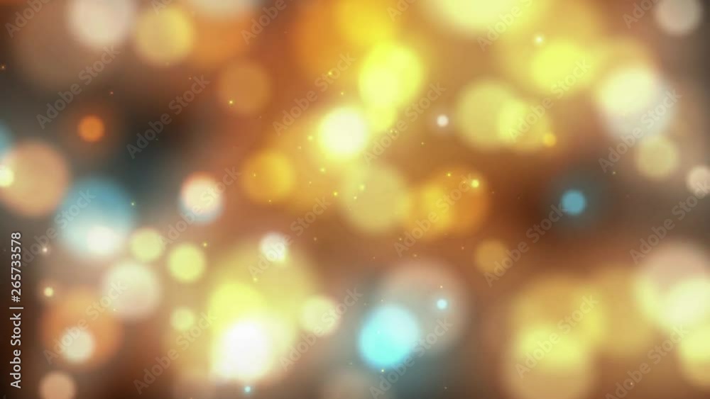 Abstract bokeh beautiful light colorful. Glittering particles sparkle. Holiday concept. Animation of seamless loop. FULL HD 1920x1080.