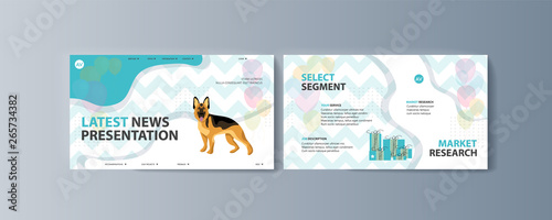 Set of brochures kit for pet purchase advertising