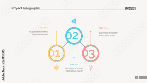 Business aspects circles slide template. Business data. Graph, diagram. Concept for templates, presentation, report. Can be used for topics like start-up, development strategy, teamwork