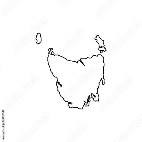 Map Of Tasmania. Vector illustration