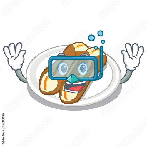 Diving cannoli in the a cartoon jar
