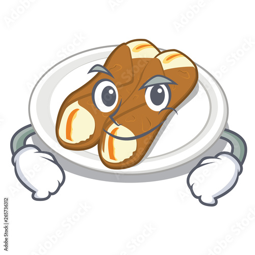 Smirking cannoli in the a cartoon jar