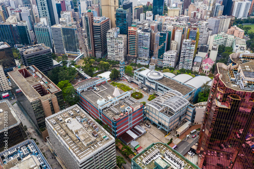 Top view of Hong Kong city