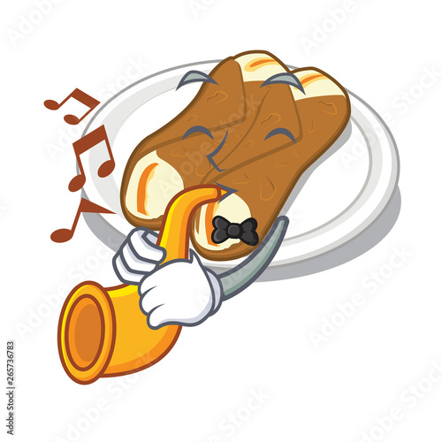 With trumpet cannoli isolated with in the character