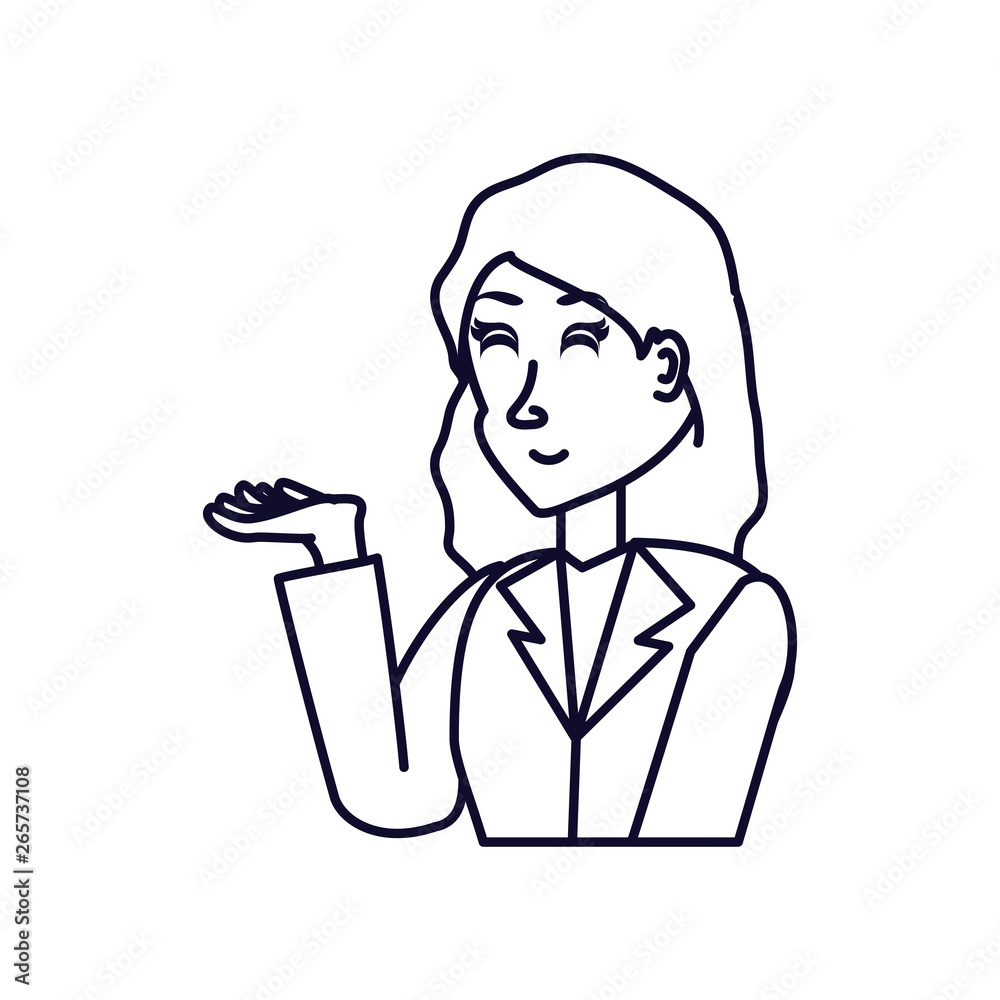 business woman elegant avatar character