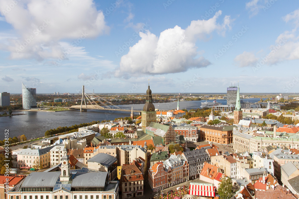 Panoramic view of Riga Old Town
