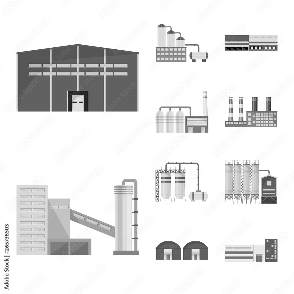 Isolated object of production and structure symbol. Collection of production and technology stock vector illustration.