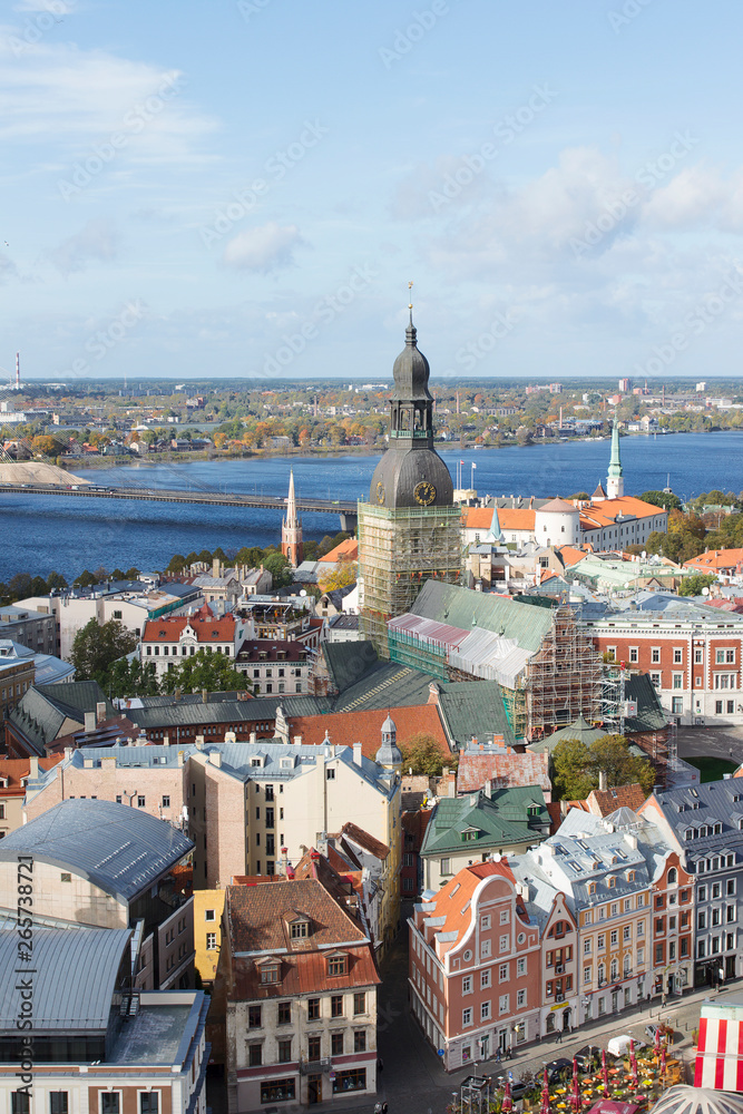Panoramic view of Riga Old Town