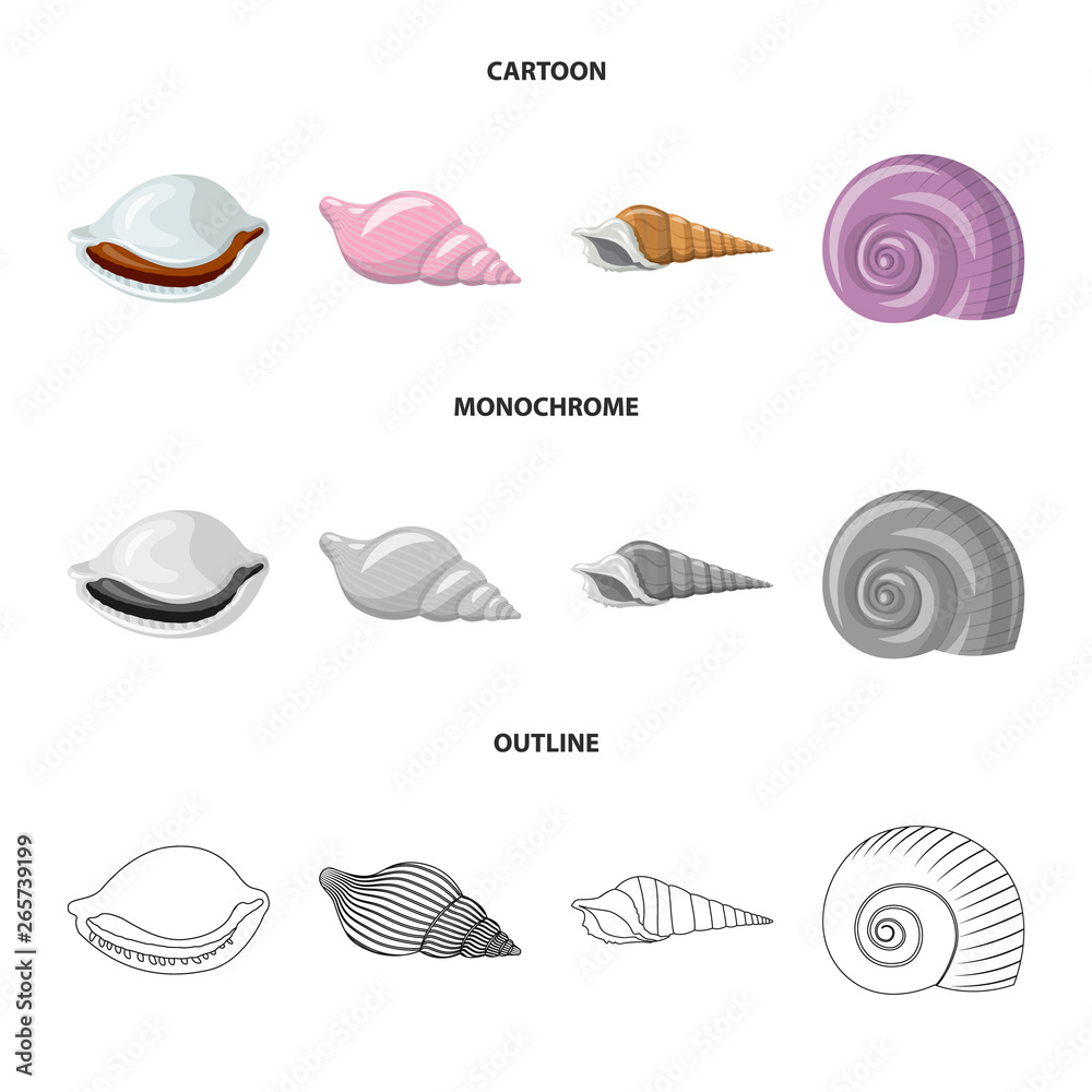 Vector illustration of animal and decoration logo. Collection of animal and ocean stock symbol for web. Vector illustration of animal and decoration logo. Collection of animal and ocean stock symbol for web.