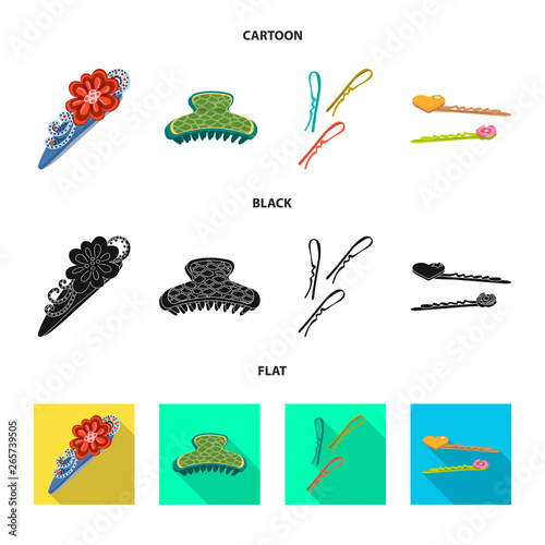 Vector design of beauty and fashion icon. Collection of beauty and female stock vector illustration.