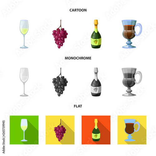 Vector design of farm and vineyard symbol. Collection of farm and product stock symbol for web.