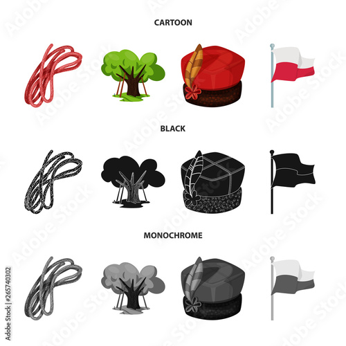 Vector illustration of traditional and tour icon. Collection of traditional and landmarks stock vector illustration.