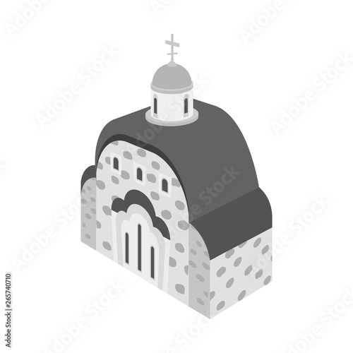 Isolated object of church and orthodox symbol. Collection of church and chapel vector icon for stock.