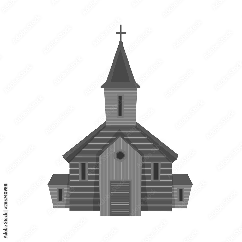 Vector illustration of church and orthodox sign. Set of church and bible stock symbol for web.