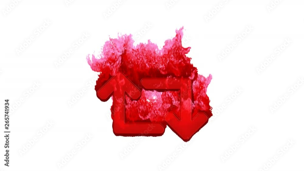 Retweet Color Symbol retweet inflames with dark fire, then burns. In - Out loop ...