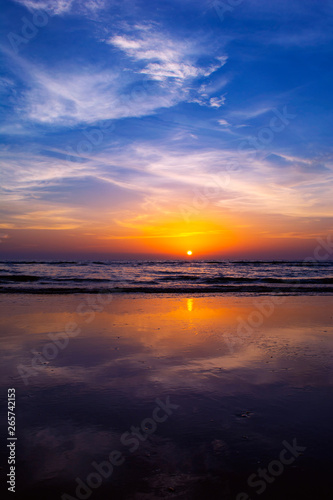 Dramatic Sunset over the Indian Ocean