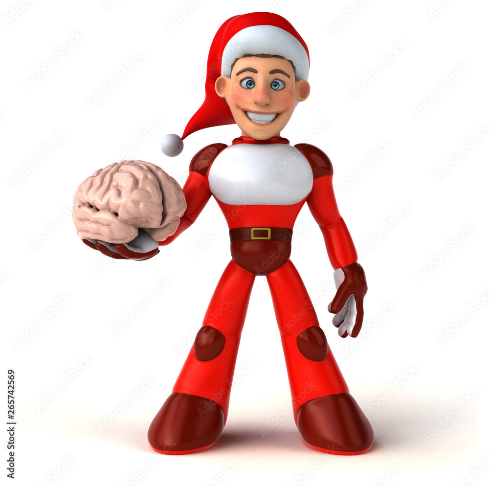 Fun Super Santa Claus - 3D Illustration Fun Super Santa Claus - 3D Illustration
