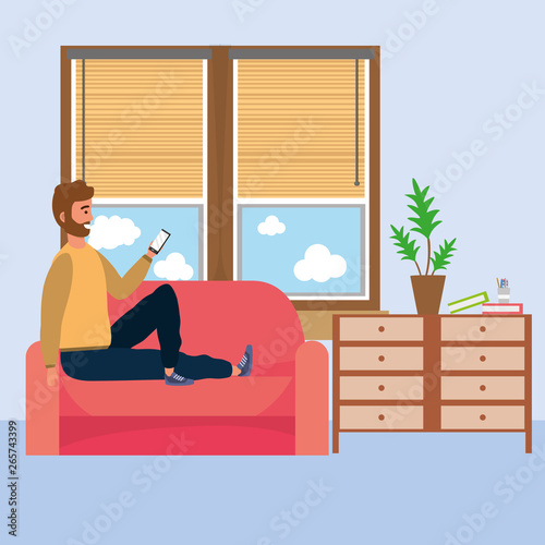 Millennial student dorm room
