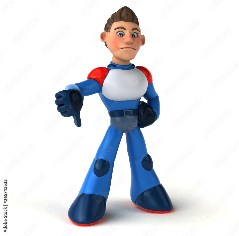 Fun modern superhero - 3D Illustration Fun modern superhero - 3D Illustration