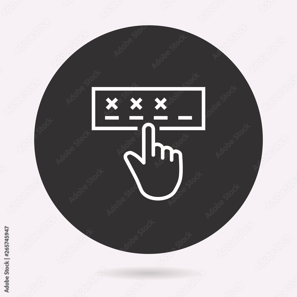 Password - vector icon. Illustration isolated. Simple pictogram. Password - vector icon. Illustration isolated. Simple pictogram.