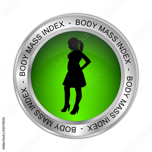 Body Mass Index Button - 3D illustration