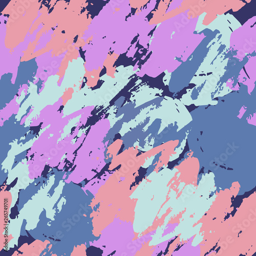 Seamless abstract pattern in blue purple and pink