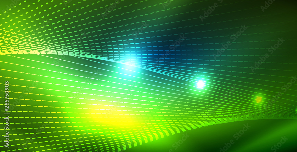 Color neon lights with waves abstract background Color neon lights with waves abstract background