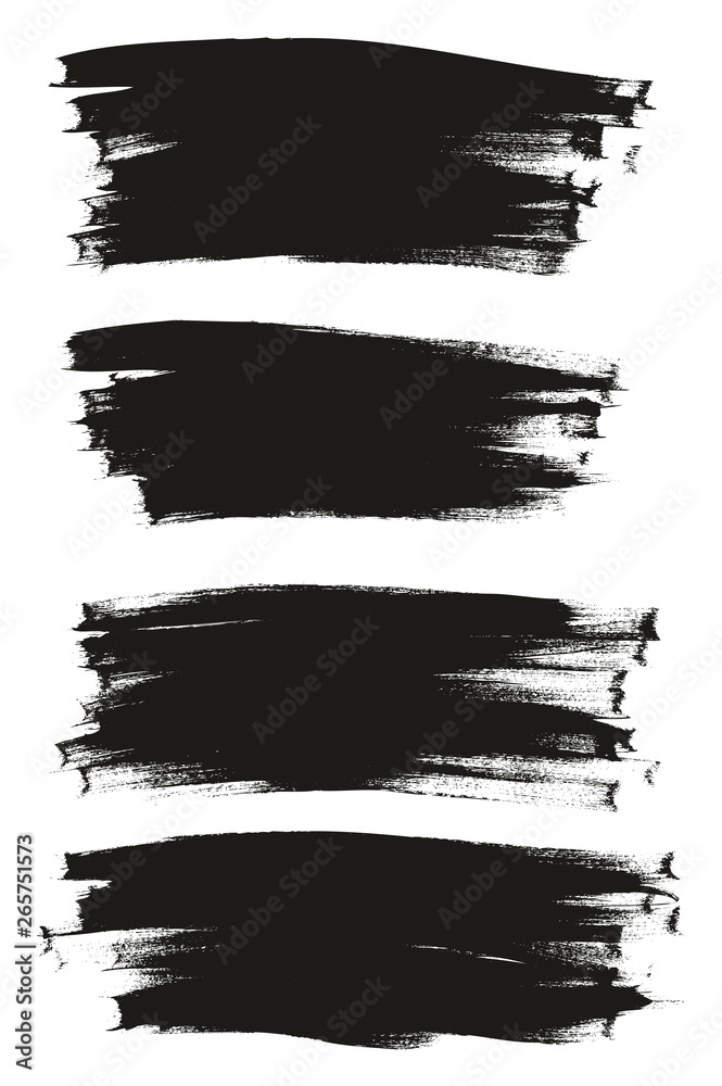 Calligraphy Paint Thin Brush Background High Detail Abstract Vector Background Set 136