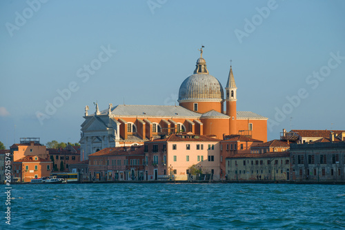 View of the church Il Redentore on a sunny September evening. Giudecca Island, Venice