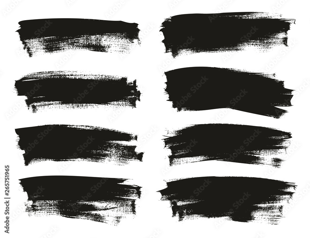 Calligraphy Paint Thin Brush Background High Detail Abstract Vector Background Set 110