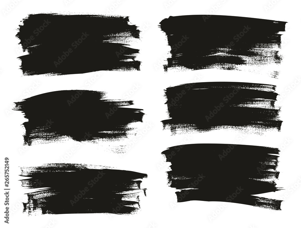 Calligraphy Paint Thin Brush Background High Detail Abstract Vector Background Set 99