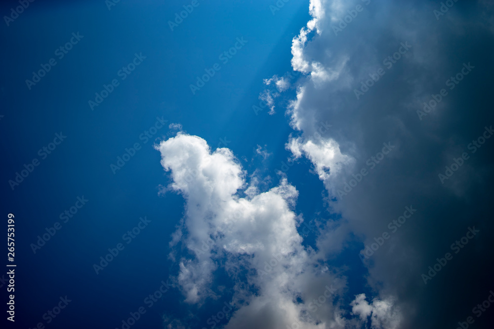 Clouds in the sky with bright sun Clouds in the sky with bright sun