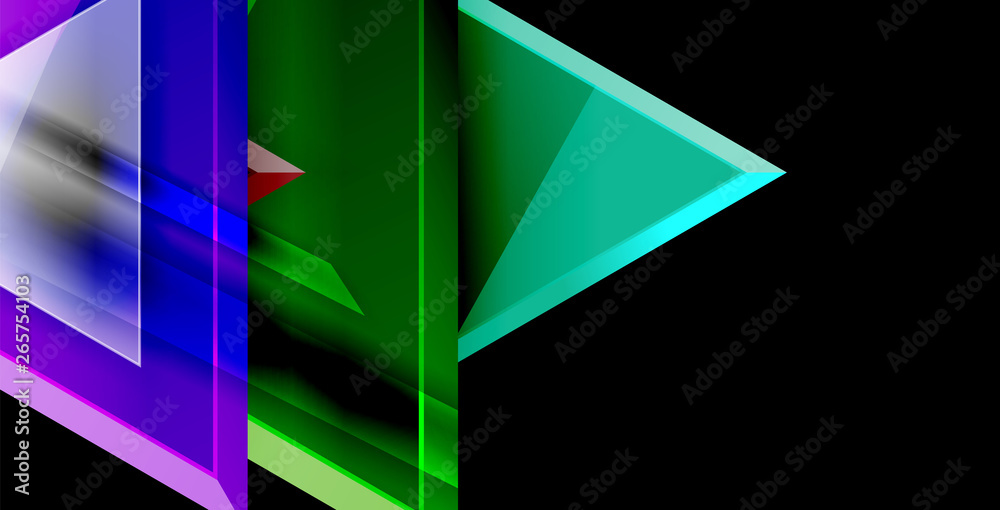 Glossy shiny triangles background Glossy shiny triangles background