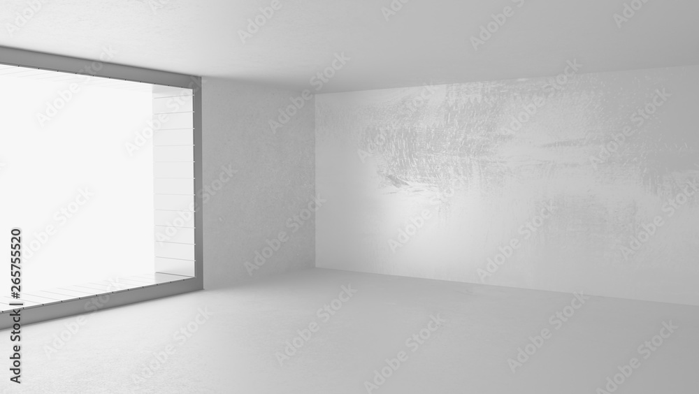 Abstract architecture white room interior loft style, Empty room with lighting 3d rendering. Abstract architecture white room interior loft style, Empty room with lighting 3d rendering.