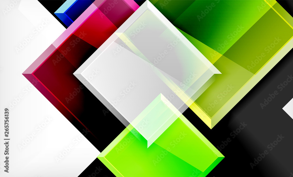 Bright colorful square shape blocks geometrical background Bright colorful square shape blocks geometrical background