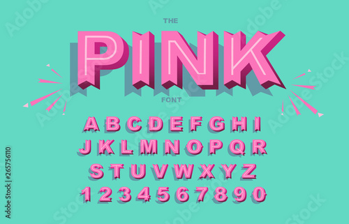 Vector of modern bold font and Vintage Alphabet vector 80 s, 90 s