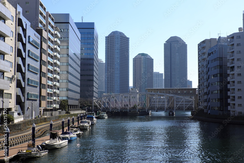 亀島川南高橋風景