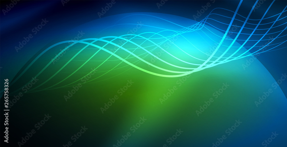 Neon wave background Neon wave background