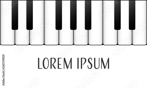 Piano Tastatur, Vektor, Banner 