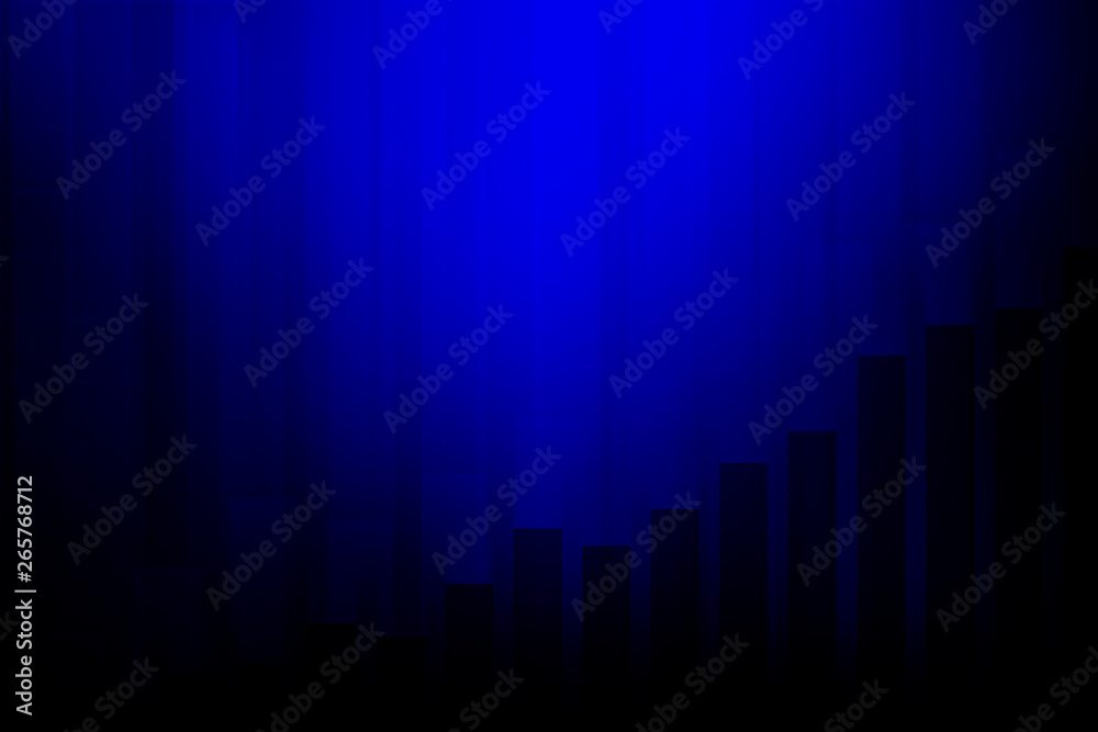 investment chart, blue abstract background, money investment on blue background, coin and money