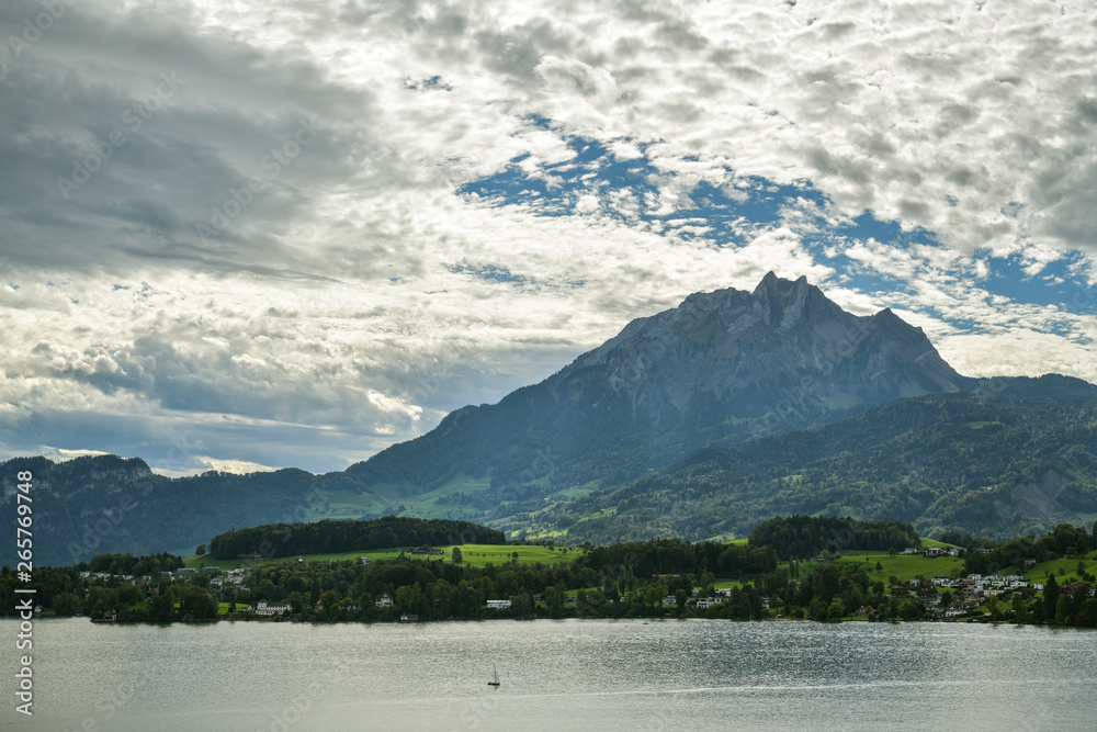 Lake Lucerne and Pilatus peak, Switzerland