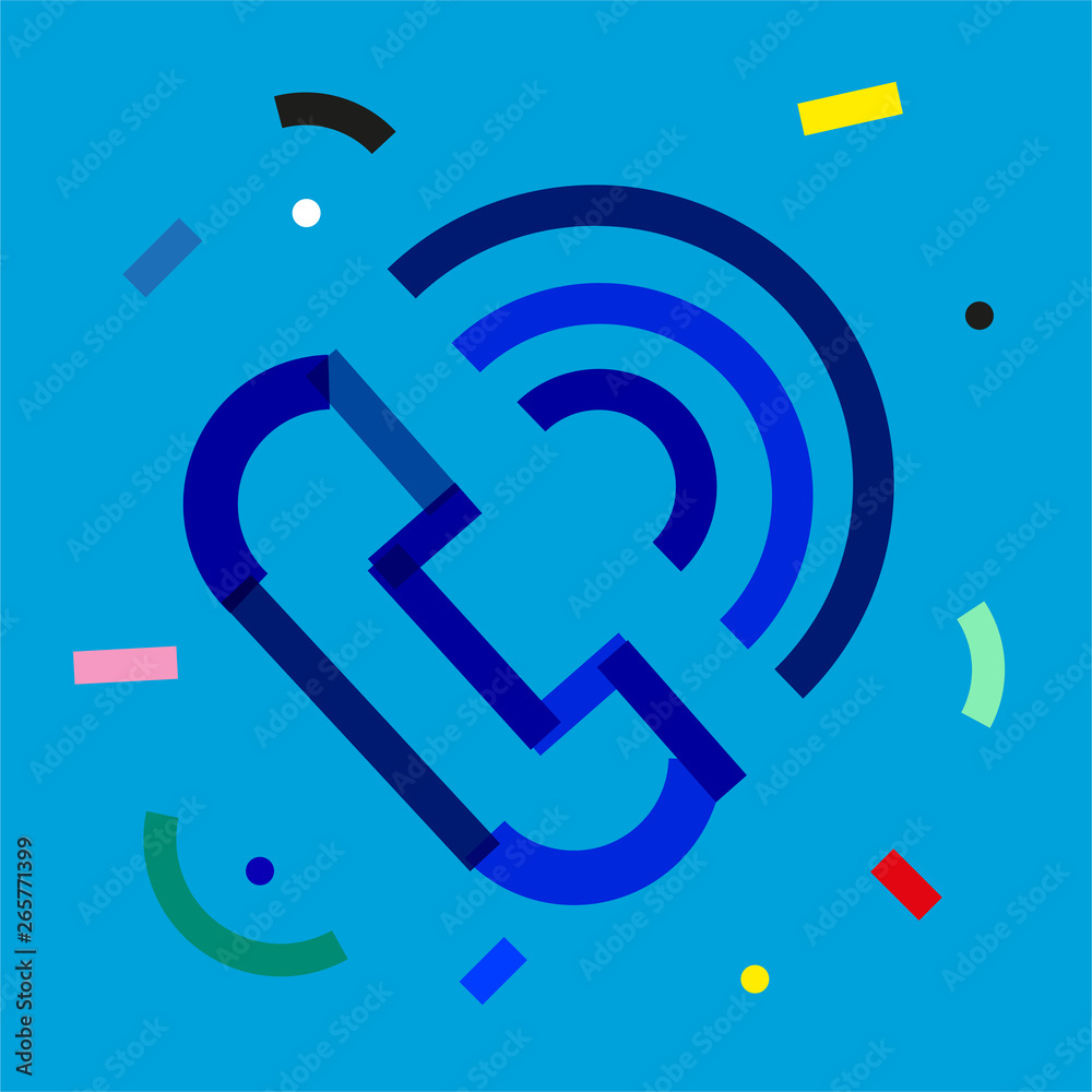 Phone call icon on colorful modern background