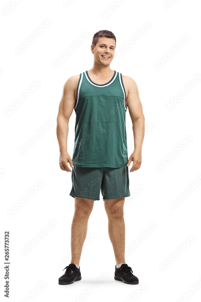 Male basketball player smiling at the camera Male basketball player smiling at the camera