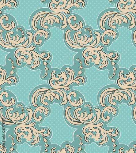 Vector damask seamless pattern element. Classic luxury Baroque ornament  Royal Victorian seamless texture for Wallpaper  textiles  packaging. 