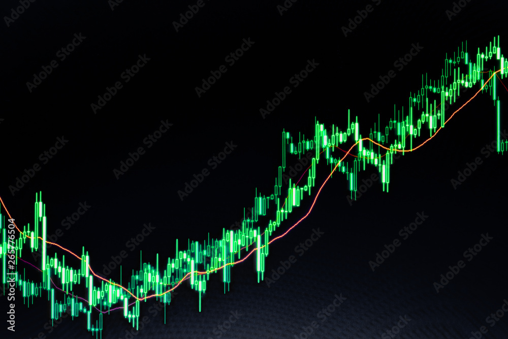 Stock exchange market graph analysis background Stock exchange market graph analysis background