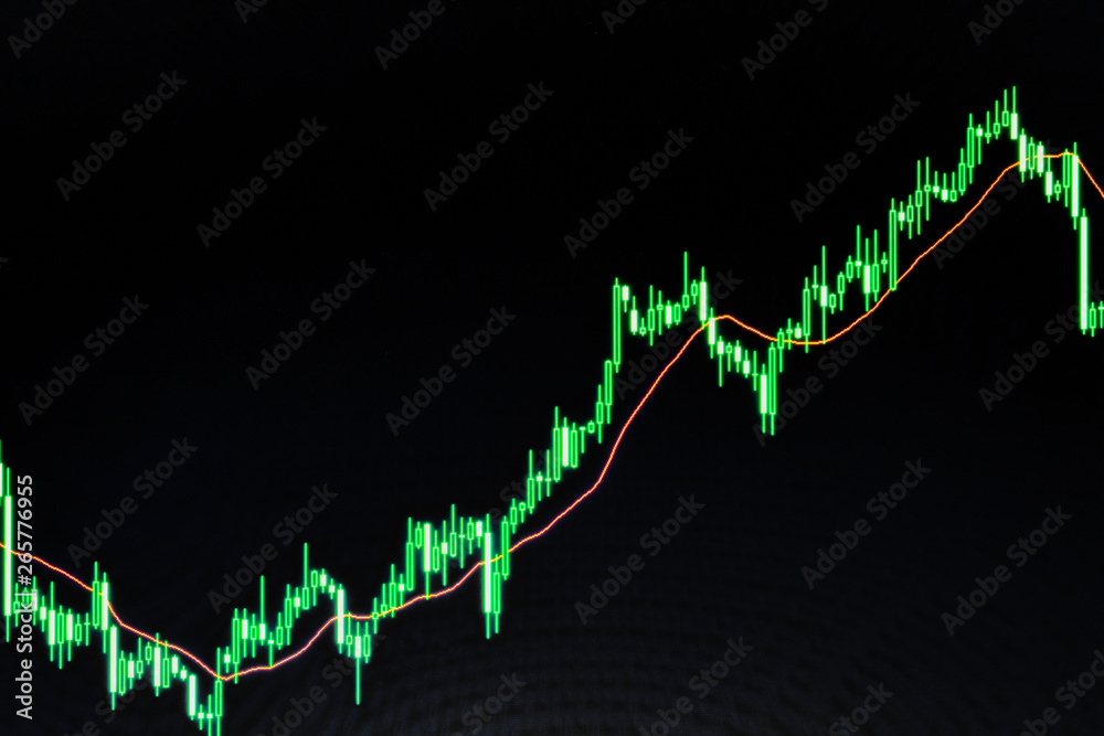 Stock exchange market graph analysis background Stock exchange market graph analysis background